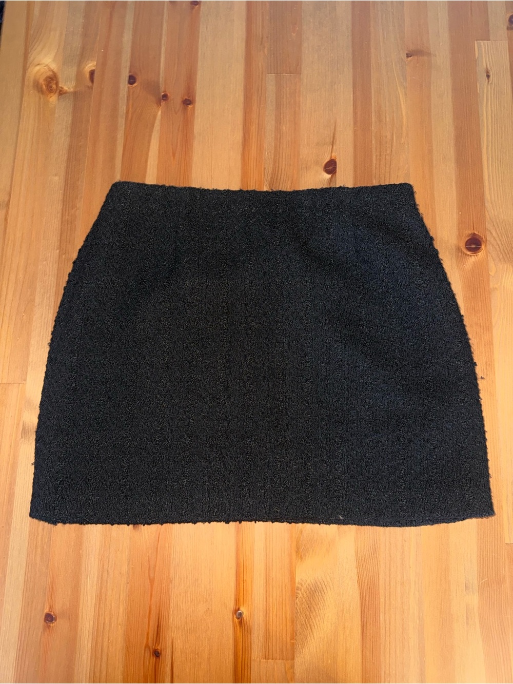 H&M Black Bouclé Mini Skirt